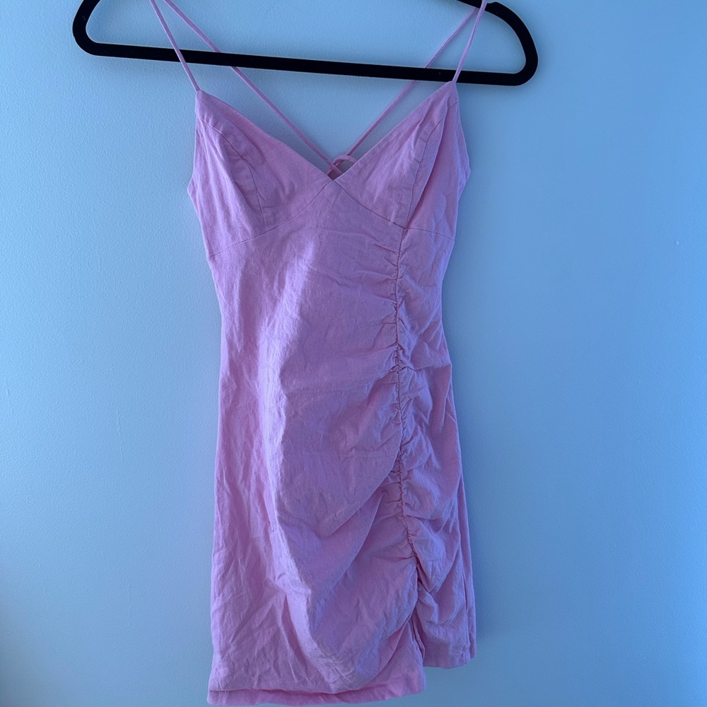 Princess Polly Pink Dress with Ruched Detail